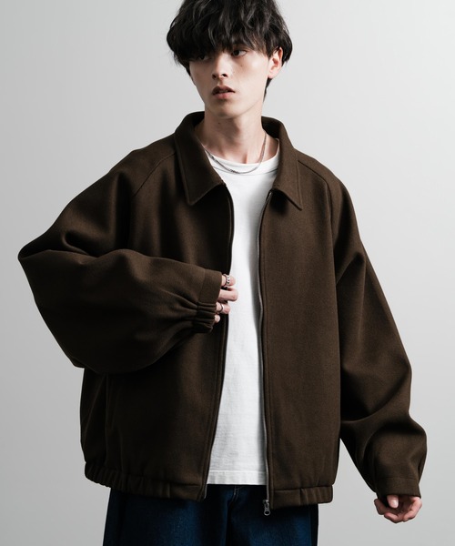 セール】新色追加 オーバーサイズテックメルトンドルマンスリーブ