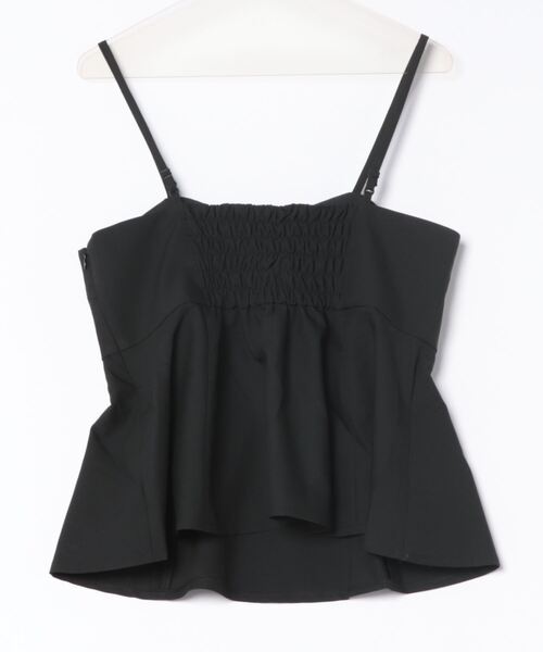 PICCIN(ピッチン)の「フロントリボンビスチェ(キャミソール・レディース・ブラック/チャコールグレー・M)」の5枚目の写真