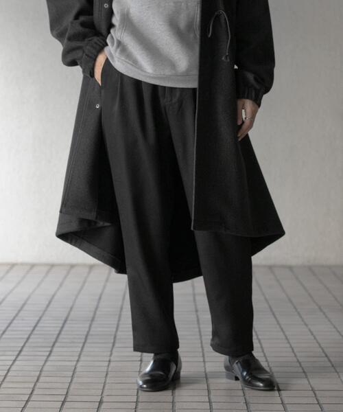 セール】ウールライクダブルタックテーパードパンツ（その他パンツ