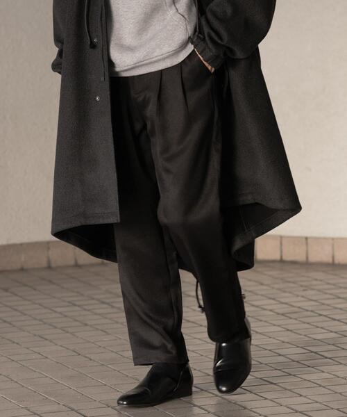セール】ウールライクダブルタックテーパードパンツ（その他パンツ