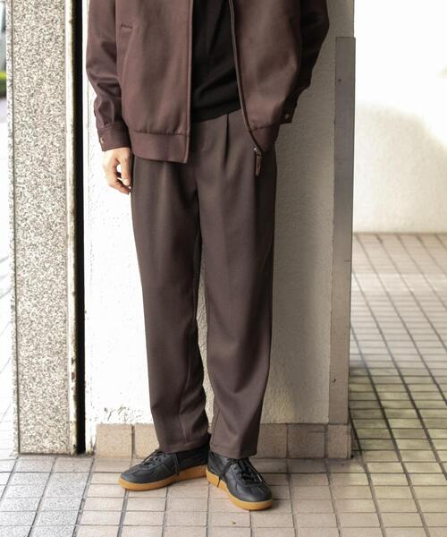 セール】ウールライクダブルタックテーパードパンツ（その他