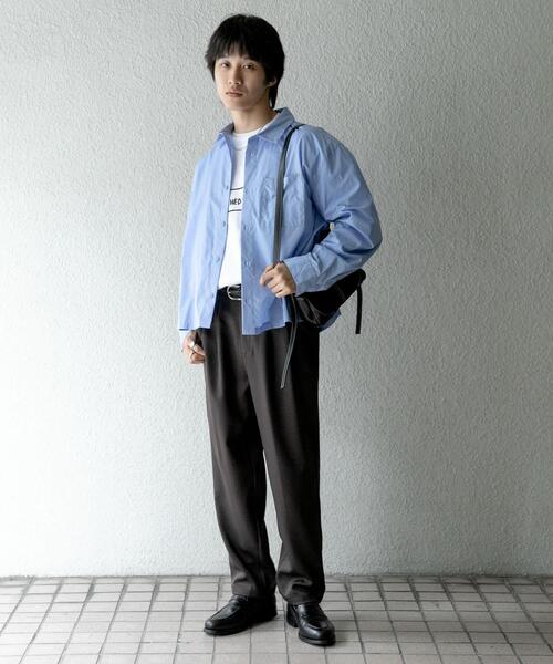 SENSE OF PLACE by URBAN RESEARCH(センスオブプレイスバイアーバンリサーチ)の「ウールライクダブルタックテーパードパンツ(その他パンツ・メンズ・ライトベージュ/ネイビー/チャコールグレー/ブラック・LARGE/SMALL/MEDIUM)」の6枚目の写真