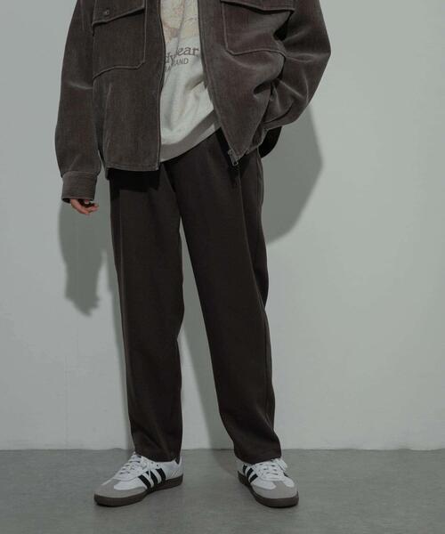 SENSE OF PLACE by URBAN RESEARCH(センスオブプレイスバイアーバンリサーチ)の「ウールライクダブルタックテーパードパンツ(その他パンツ・メンズ・ライトベージュ/ネイビー/チャコールグレー/ブラック・LARGE/SMALL/MEDIUM)」の8枚目の写真