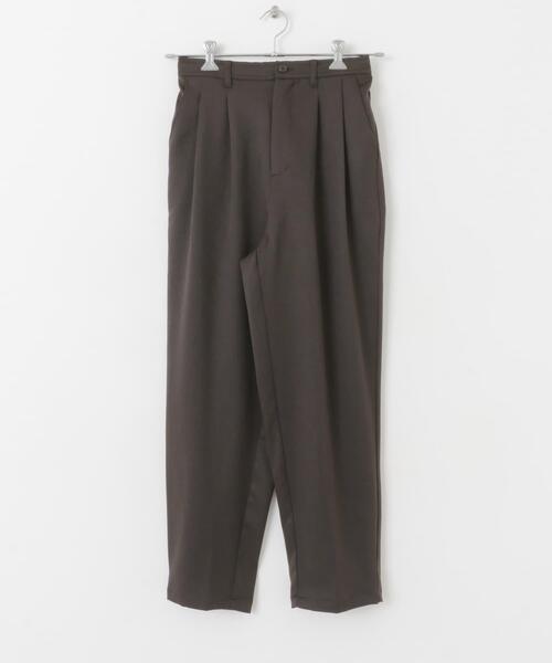 セール】ウールライクダブルタックテーパードパンツ（その他パンツ