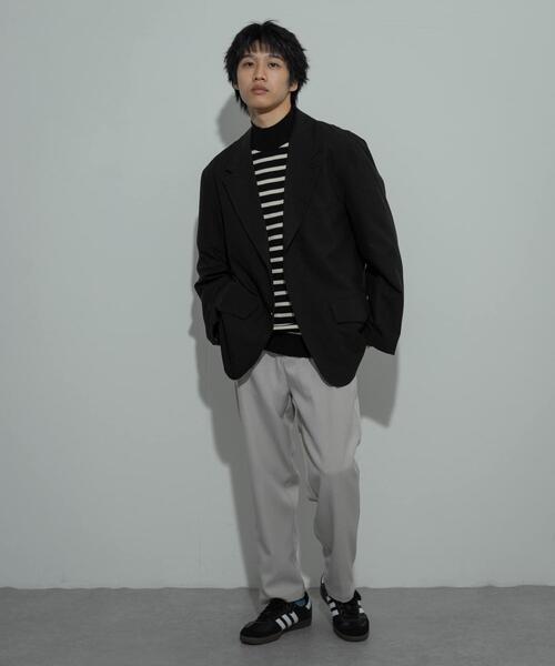 SENSE OF PLACE by URBAN RESEARCH(センスオブプレイスバイアーバンリサーチ)の「ウールライクダブルタックテーパードパンツ(その他パンツ・メンズ・ライトベージュ/ネイビー/チャコールグレー/ブラック・LARGE/SMALL/MEDIUM)」の18枚目の写真