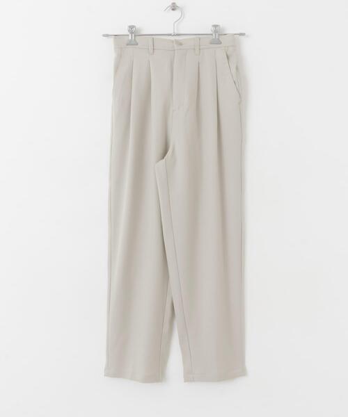 SENSE OF PLACE by URBAN RESEARCH(センスオブプレイスバイアーバンリサーチ)の「ウールライクダブルタックテーパードパンツ(その他パンツ・メンズ・ライトベージュ/ネイビー/チャコールグレー/ブラック・LARGE/SMALL/MEDIUM)」の20枚目の写真