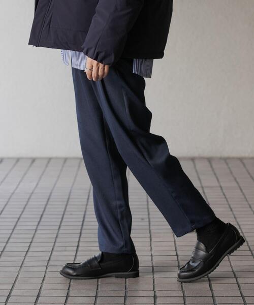 セール】ウールライクダブルタックテーパードパンツ（その他パンツ