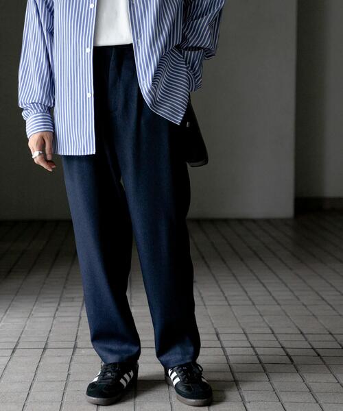 セール】ウールライクダブルタックテーパードパンツ（その他パンツ