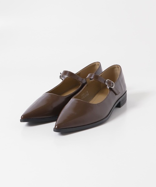 URBAN RESEARCH ROSSO WOMEN（アーバンリサーチ　ロッソ）の「MOHI　ストラップフラットシューズ（パンプス・レディース・ブラウン・37）」の2枚目の写真