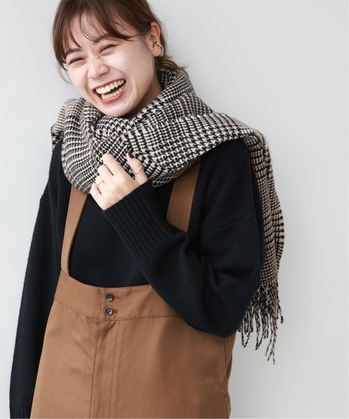 JOURNAL STANDARD relume(ジャーナルスタンダード レリューム)の「《追加》アクリルチェックストール(マフラー・レディース・レッド/ブラウン系その他/ブラック/ネイビー・FREE)」の9枚目の写真