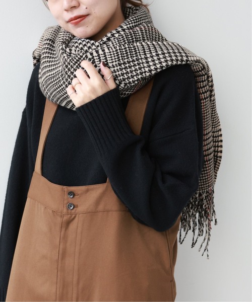 JOURNAL STANDARD relume(ジャーナルスタンダード レリューム)の「《追加》アクリルチェックストール(マフラー・レディース・レッド/ブラウン系その他/ブラック/ネイビー・FREE)」の10枚目の写真