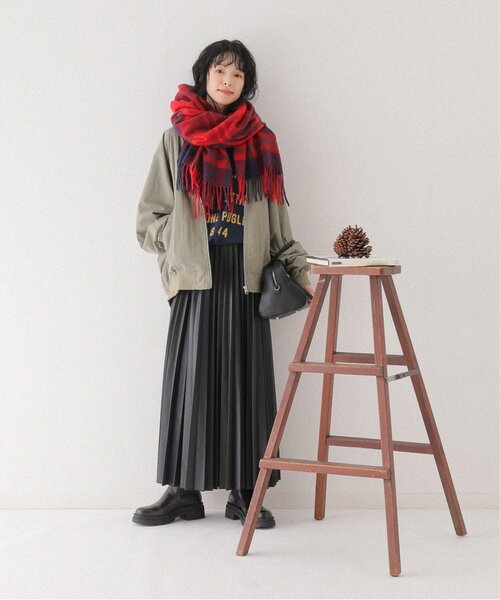 JOURNAL STANDARD relume(ジャーナルスタンダード レリューム)の「《追加》アクリルチェックストール(マフラー・レディース・レッド/ブラウン系その他/ブラック/ネイビー・FREE)」の13枚目の写真