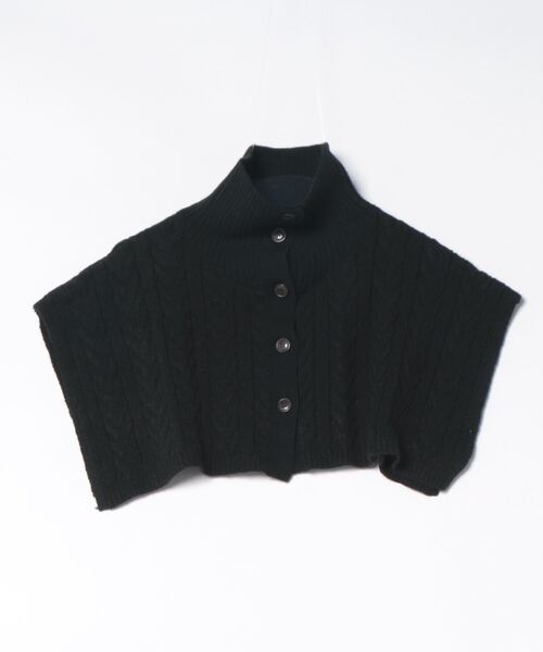 STYLEBLOCK（スタイルブロック）の「ケーブル編みニットクロップドトップス（ニット/セーター・レディース・ライトベージュ/ブラック/チャコールグレー・M）」の2枚目の写真