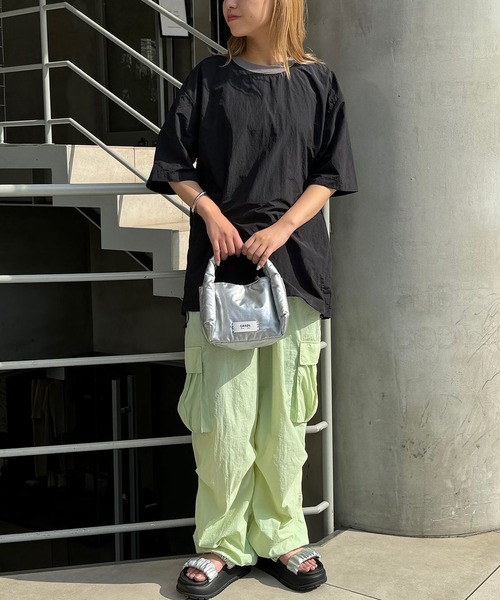 CIAOPANIC(チャオパニック)の「【ZOZO限定】配色ハーフスリーブナイロンプルオーバー(Tシャツ/カットソー・メンズ・カーキ/ブルーグレー/ブラック/ベージュ・XS/S/M/L/XL)」の7枚目の写真