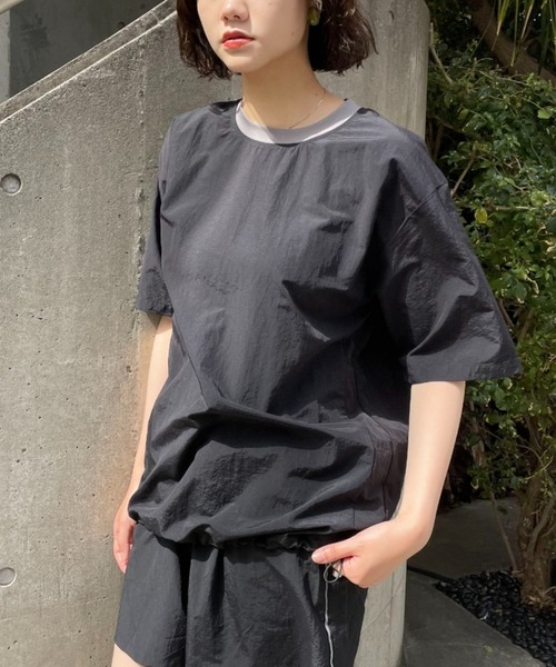 CIAOPANIC(チャオパニック)の「【ZOZO限定】配色ハーフスリーブナイロンプルオーバー(Tシャツ/カットソー・メンズ・カーキ/ブルーグレー/ブラック/ベージュ・XS/S/M/L/XL)」の12枚目の写真