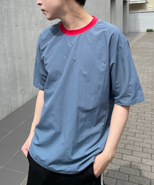 CIAOPANIC(チャオパニック)の「【ZOZO限定】配色ハーフスリーブナイロンプルオーバー(Tシャツ/カットソー・メンズ・カーキ/ブルーグレー/ブラック/ベージュ・XS/S/M/L/XL)」の20枚目の写真