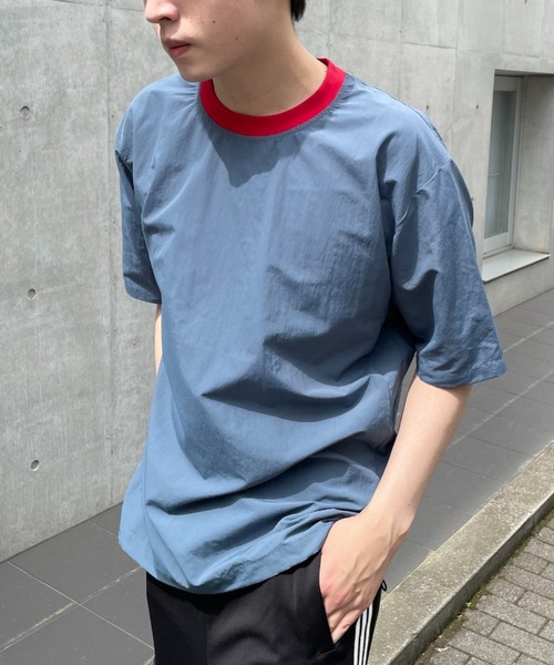 CIAOPANIC(チャオパニック)の「【ZOZO限定】配色ハーフスリーブナイロンプルオーバー(Tシャツ/カットソー・メンズ・カーキ/ブルーグレー/ブラック/ベージュ・XS/S/M/L/XL)」の21枚目の写真