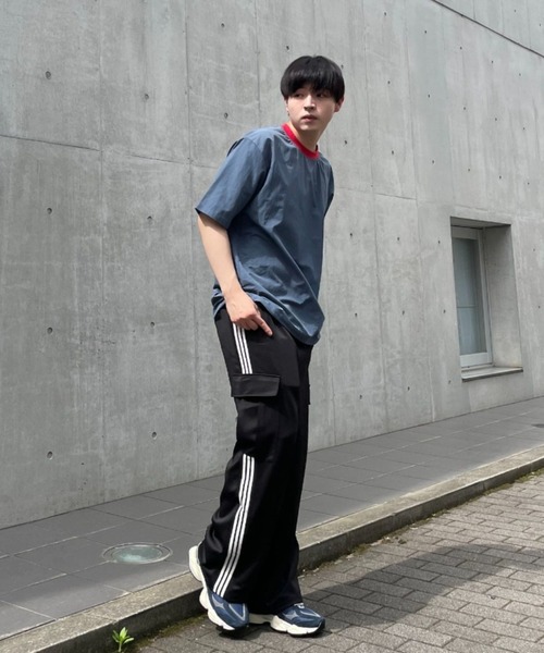 CIAOPANIC(チャオパニック)の「【ZOZO限定】配色ハーフスリーブナイロンプルオーバー(Tシャツ/カットソー・メンズ・カーキ/ブルーグレー/ブラック/ベージュ・XS/S/M/L/XL)」の22枚目の写真