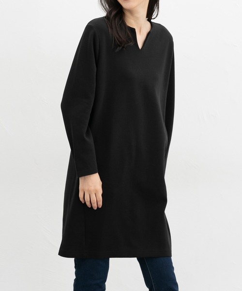 Honeys（ハニーズ）の「チュニックワンピース（チュニック・レディース・ダークグリーン/ブラック/チャコール/モカ・M/L/LL）」の2枚目の写真