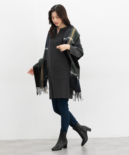 Honeys（ハニーズ）の「チュニックワンピース（チュニック・レディース・ダークグリーン/ブラック/チャコール/モカ・M/L/LL）」の9枚目の写真