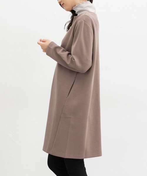 Honeys（ハニーズ）の「チュニックワンピース（チュニック・レディース・ダークグリーン/ブラック/チャコール/モカ・M/L/LL）」の15枚目の写真