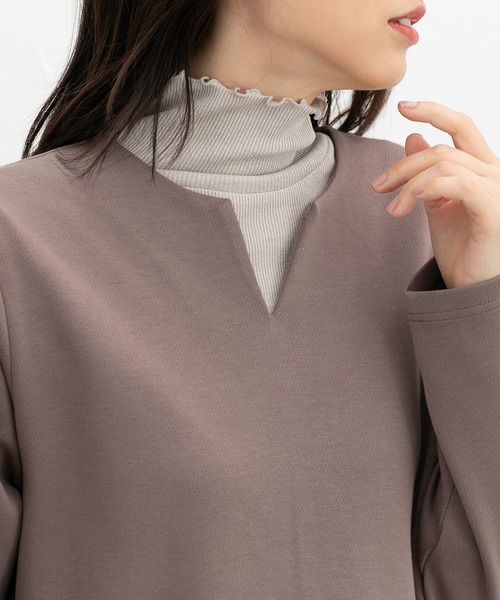 Honeys（ハニーズ）の「チュニックワンピース（チュニック・レディース・ダークグリーン/ブラック/チャコール/モカ・M/L/LL）」の17枚目の写真