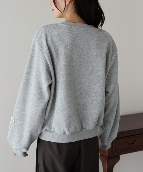 BLUEEAST（ブルーイースト）の「パールリボンスウェット（スウェット・レディース・グレー/ブラック・MEDIUM）」の16枚目の写真