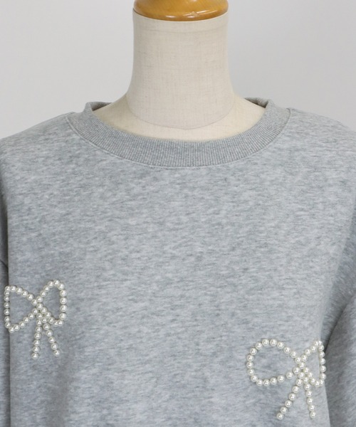 BLUEEAST（ブルーイースト）の「パールリボンスウェット（スウェット・レディース・グレー/ブラック・MEDIUM）」の19枚目の写真