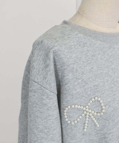 BLUEEAST（ブルーイースト）の「パールリボンスウェット（スウェット・レディース・グレー/ブラック・MEDIUM）」の20枚目の写真