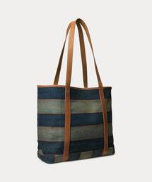 24FW 新品 RRL インディゴ ストライプド トートバッグ ダブルアールエル RRL（ダブル アール エル）の「ハンドウーブン インディゴ ストライプ