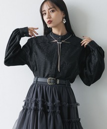 HARE | リボンタイジャガードブラウス(HARE)(シャツ/ブラウス)