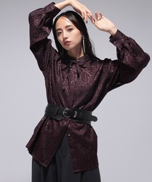 HARE | リボンタイジャガードブラウス(HARE)(シャツ/ブラウス)