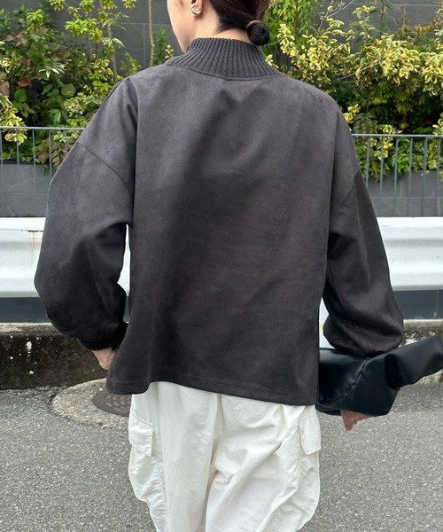 セール】スエードポンチネックリブトップス（その他トップス）｜select