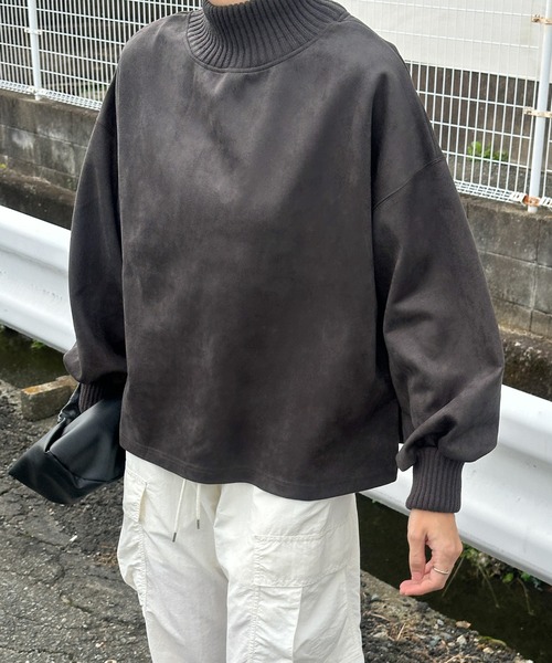 セール】スエードポンチネックリブトップス（その他トップス）｜select