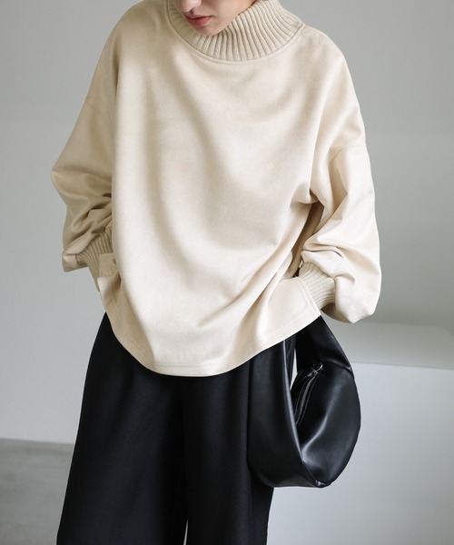 セール】スエードポンチネックリブトップス（その他トップス）｜select