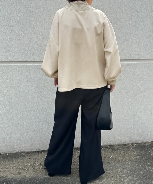 セール】スエードポンチネックリブトップス（その他トップス）｜select