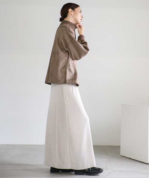 セール】スエードポンチネックリブトップス（その他トップス）｜select