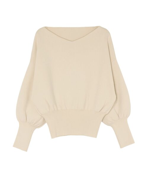 LAGUNAMOON（ラグナムーン）の「ウエストリブ2WAYニットプルオーバー（ニット/セーター・レディース・アイボリー/ブラック/チャコールグレー・FREE）」の2枚目の写真