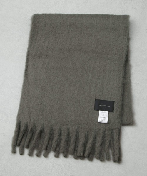 NANO universe（ナノユニバース）の「ボリュームフリンジマフラー（マフラー・メンズ・ブラック/チャコール・FREE）」の2枚目の写真