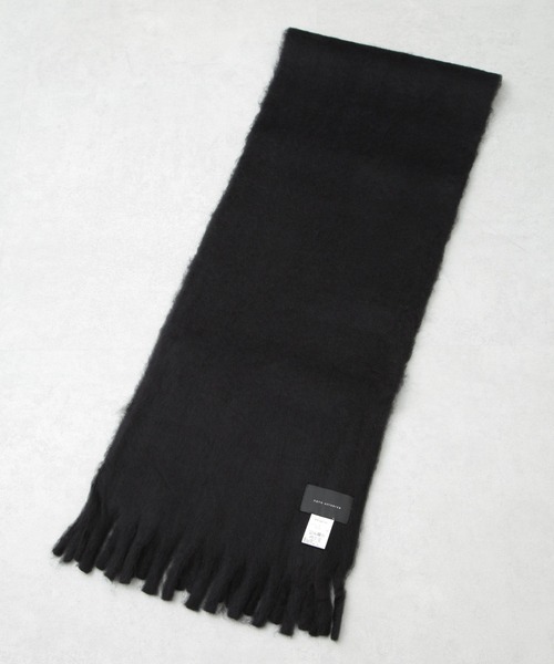 NANO universe（ナノユニバース）の「ボリュームフリンジマフラー（マフラー・メンズ・ブラック/チャコール・FREE）」の4枚目の写真