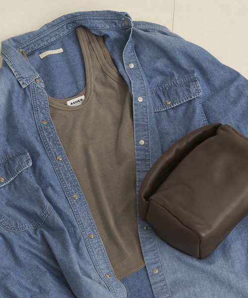 plage(プラージュ)の「ASHER/アッシャー MILA タンクトップ(タンクトップ・レディース・モカ/スミクロ/レッド/ホワイト・FREE)」の3枚目の写真