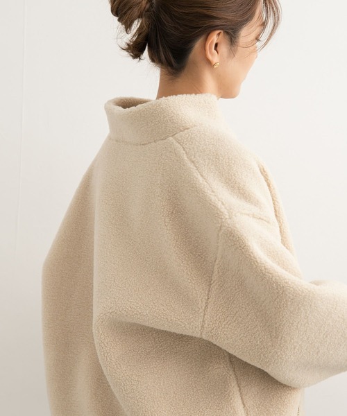 URBAN RESEARCH DOORS（アーバンリサーチドアーズ）の「スタンドカラーボアブルゾン（ブルゾン・レディース・グレー系その他/アイボリー・MEDIUM）」の21枚目の写真