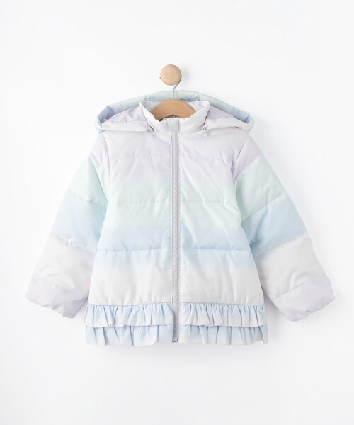 SHOO・LA・RUE（シューラルー）の「◆【110-140cm/撥水】フード2WAY総柄フリルブルゾン（ブルゾン・キッズ・ベージュ系その他3/ブラック系/パープル系1・11/12/13/14）」の16枚目の写真