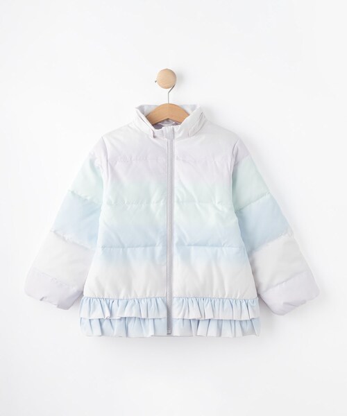 SHOO・LA・RUE（シューラルー）の「◆【110-140cm/撥水】フード2WAY総柄フリルブルゾン（ブルゾン・キッズ・ベージュ系その他3/ブラック系/パープル系1・11/12/13/14）」の8枚目の写真