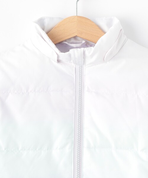 SHOO・LA・RUE（シューラルー）の「◆【110-140cm/撥水】フード2WAY総柄フリルブルゾン（ブルゾン・キッズ・ベージュ系その他3/ブラック系/パープル系1・11/12/13/14）」の10枚目の写真