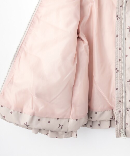 SHOO・LA・RUE（シューラルー）の「◆【110-140cm/撥水】フード2WAY総柄フリルブルゾン（ブルゾン・キッズ・ベージュ系その他3/ブラック系/パープル系1・11/12/13/14）」の22枚目の写真