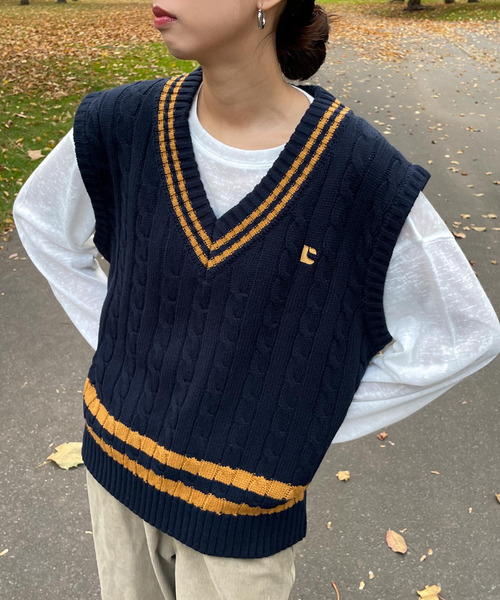 Chillfar（チルファー）の「チルデンニットベスト（ベスト・レディース・ネイビー/バーガンディー/チャコール/ブラック・FREE）」の16枚目の写真