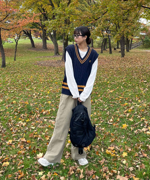 Chillfar（チルファー）の「チルデンニットベスト（ベスト・レディース・ネイビー/バーガンディー/チャコール/ブラック・FREE）」の19枚目の写真