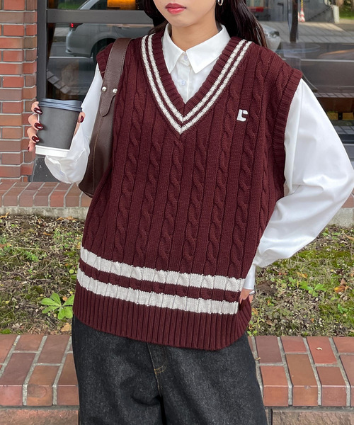 Chillfar（チルファー）の「チルデンニットベスト（ベスト・レディース・ネイビー/バーガンディー/チャコール/ブラック・FREE）」の20枚目の写真