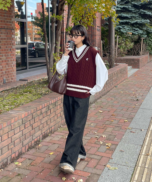 Chillfar（チルファー）の「チルデンニットベスト（ベスト・レディース・ネイビー/バーガンディー/チャコール/ブラック・FREE）」の14枚目の写真